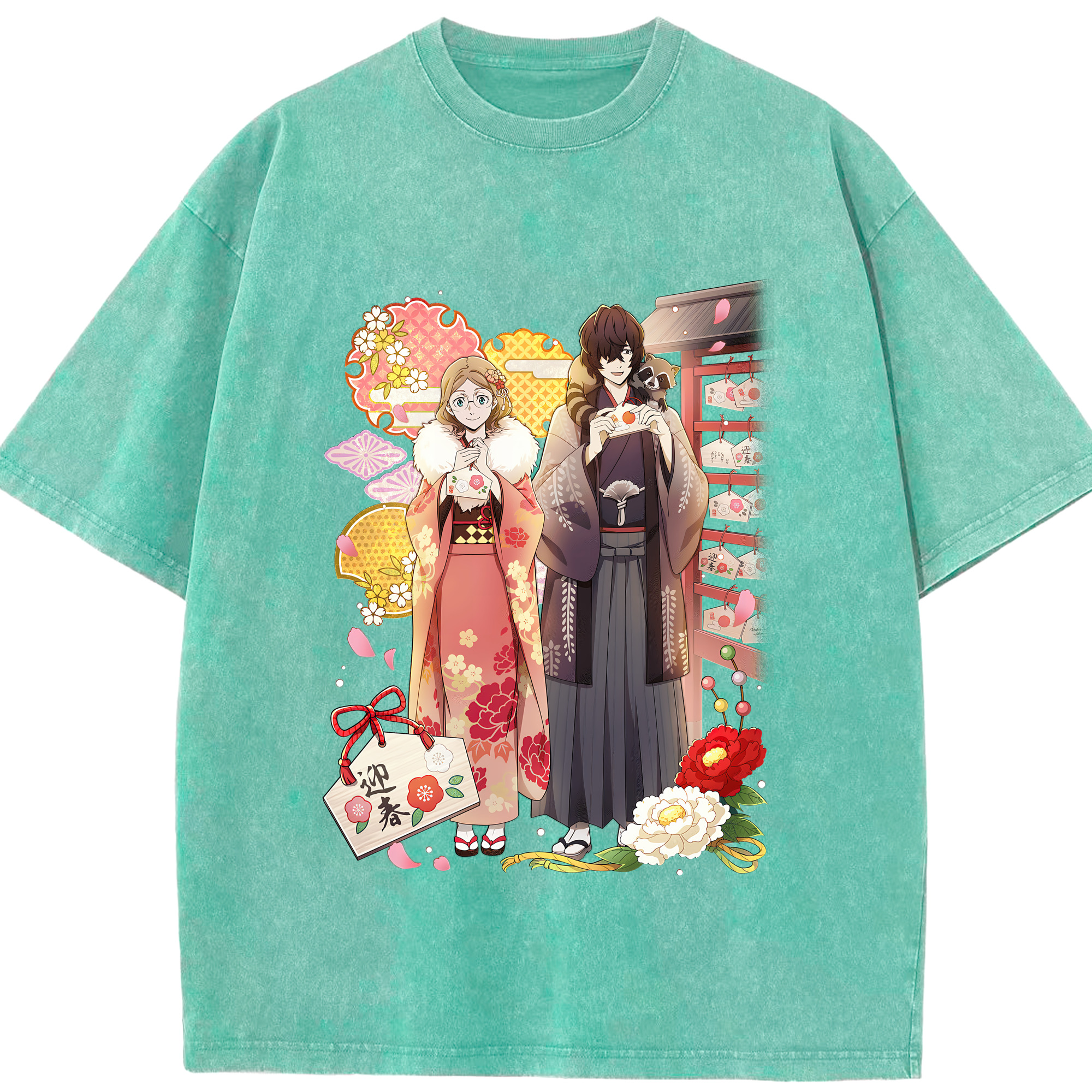 （画像用） 文豪ストレイドッグス Bungo Stray Dogs 綿100% ヴィンテージ風 半袖Tシャツ（フロントプリント）